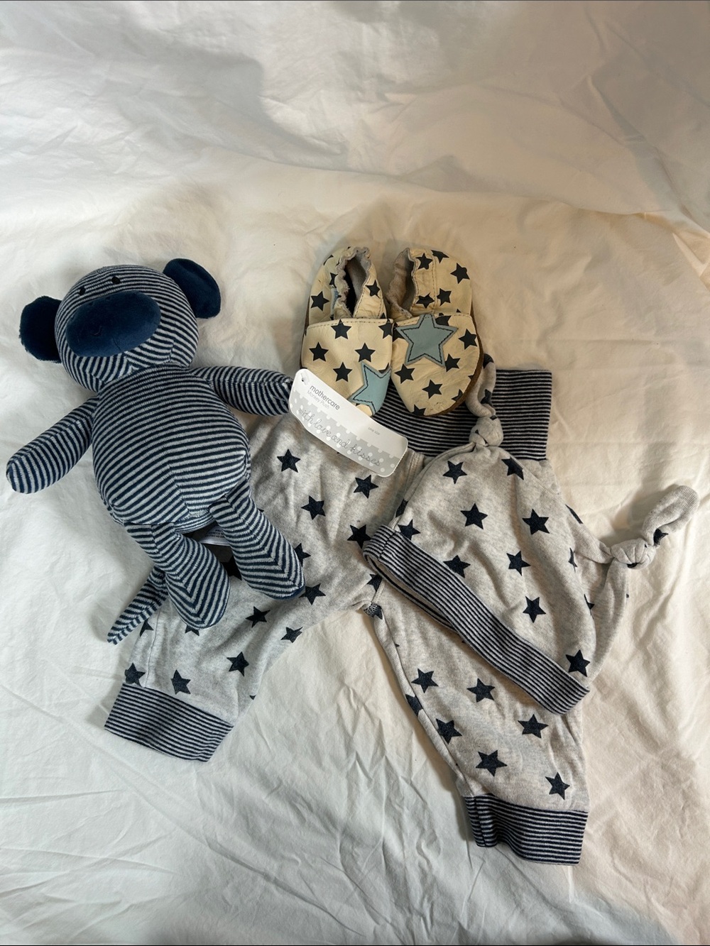 Baby Star-Print/Stripes Set - Mothercare and Robeez
